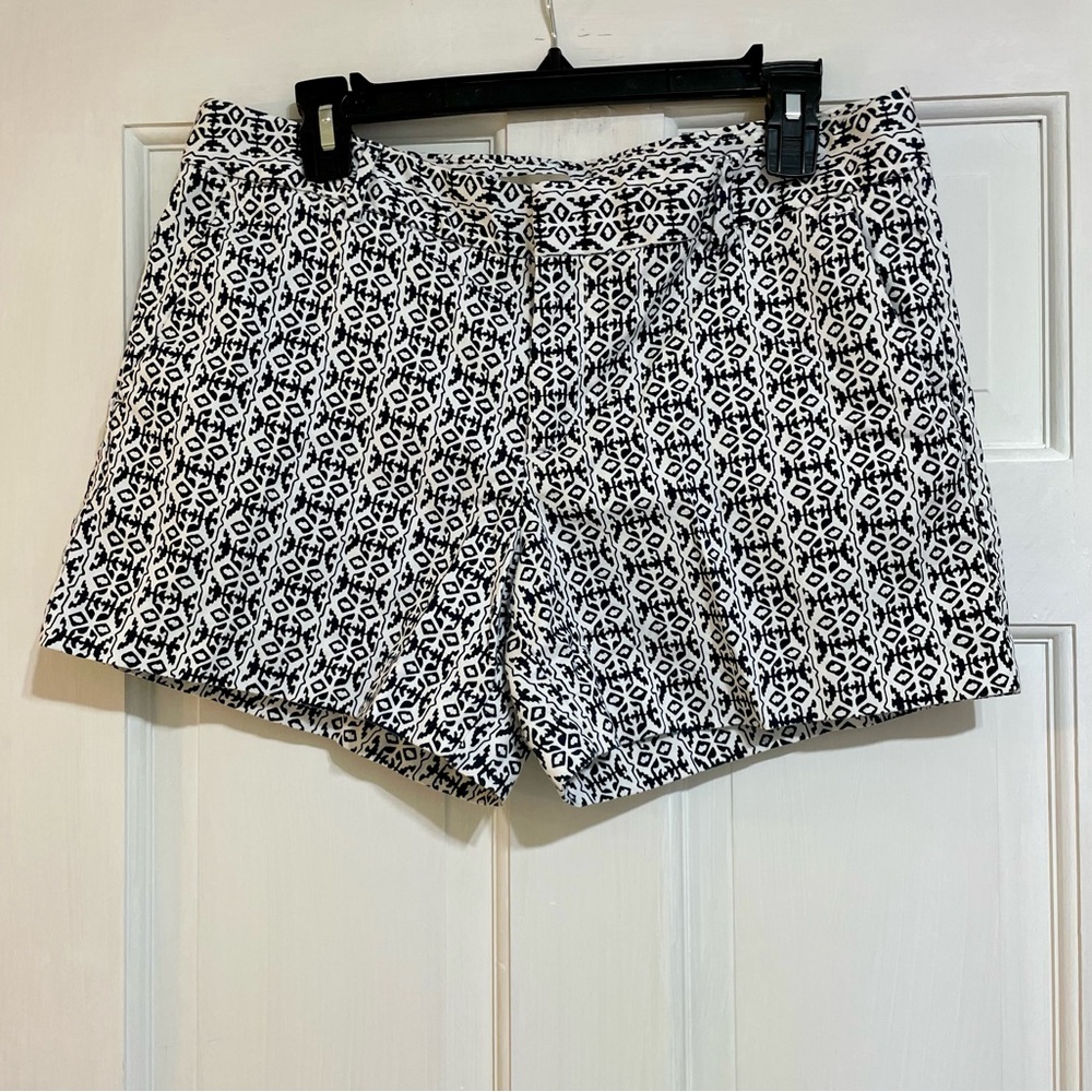 Banana Republic Hampton Fit Shorts Cotton Geometric Pattern Women’s 10